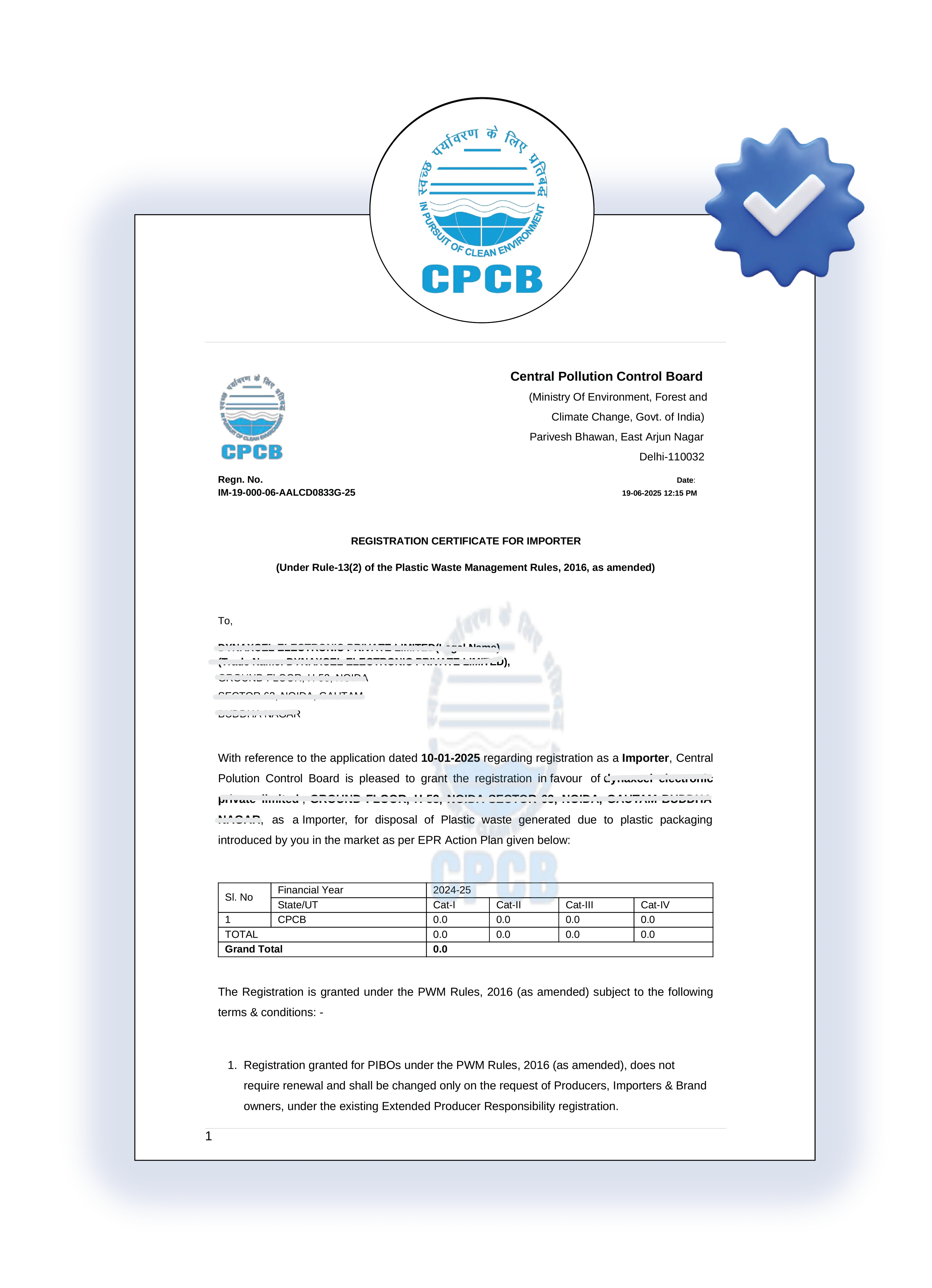 CPCB Certificate